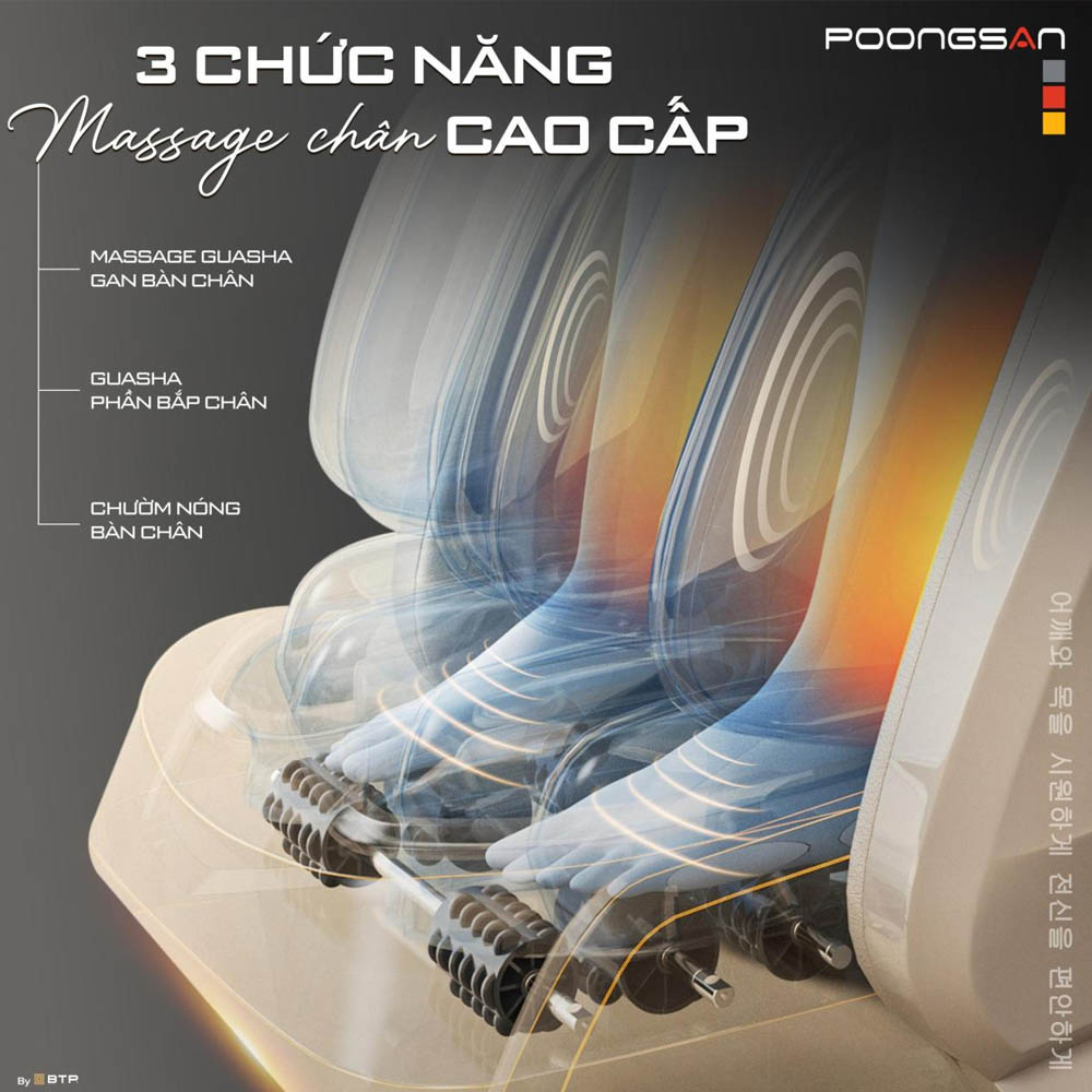 Ghế Massage Poongsan MCP-906 chăm sóc bàn chân hiệu quả