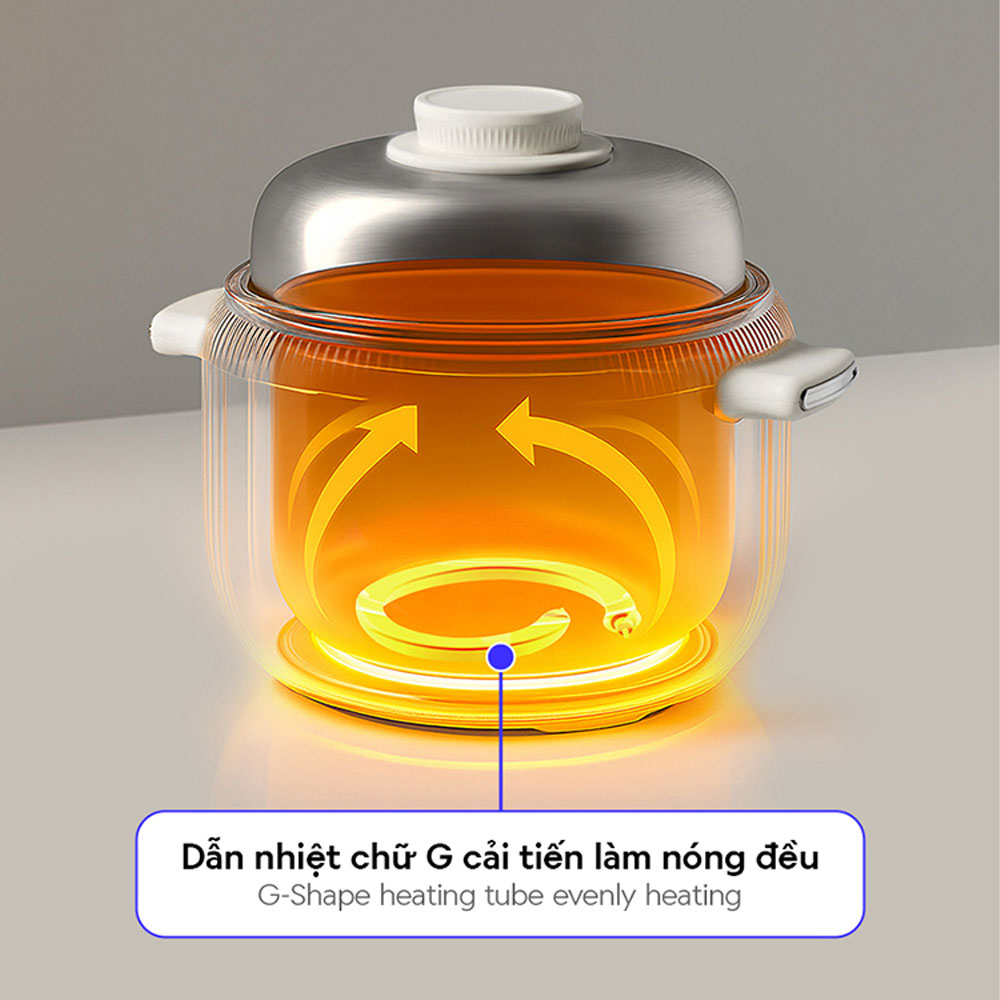 LocknLock EJP186IVY 500W 1.6 Lít trang bị hệ thống dẫn nhiệt chữ G cải tiến