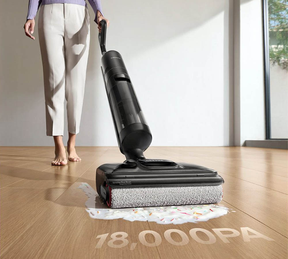 Lực hút lên đến 18.000Pa làm sạch hiệu quả