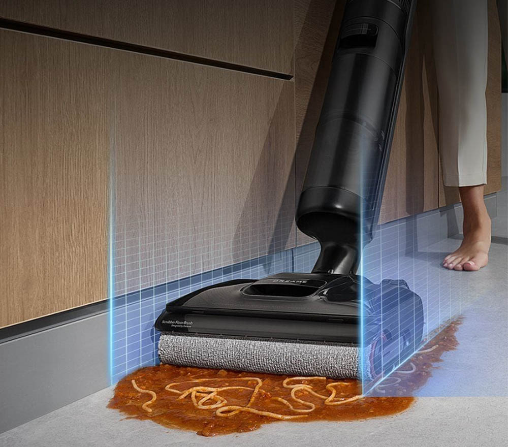 Dreame H13s FlexReach làm sạch sát cạnh, khe hở dọc chân tường