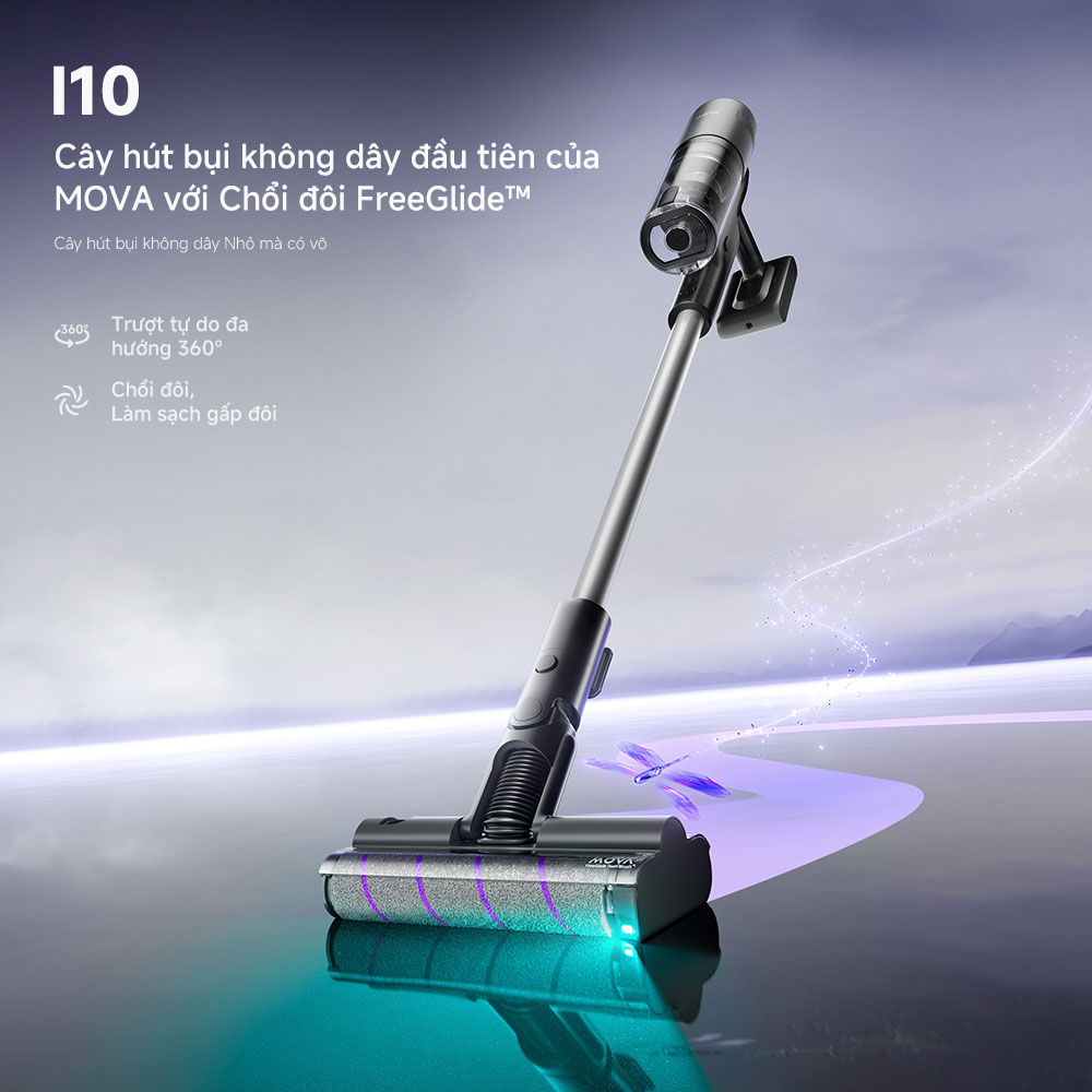Máy Hút Bụi Lau Nhà Cầm Tay Mova I10 cầm tay dễ dàng