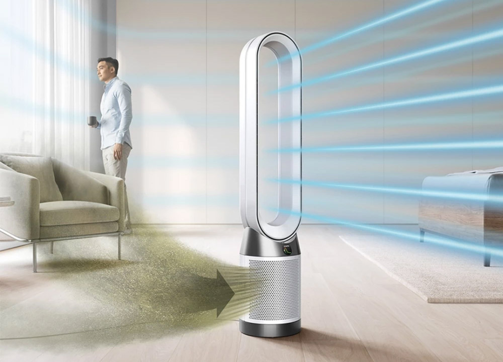 Máy Lọc Không Khí Dyson TP10 loại bỏ 99.95% các hạt nhỏ đến 0.1µm