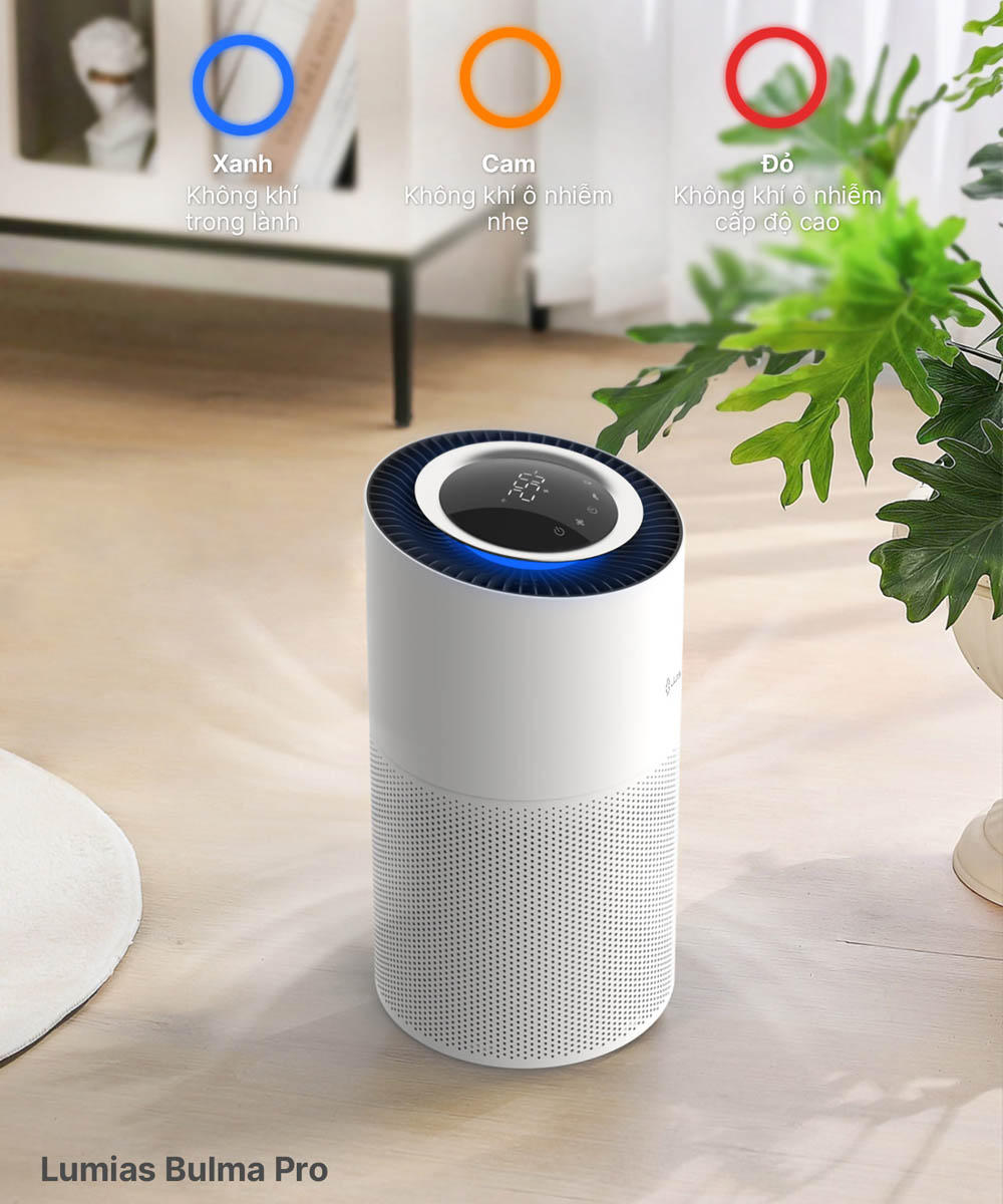 Máy Lọc Không Khí Lumias BULMA PRO giám sát chất lượng không khí trực quan