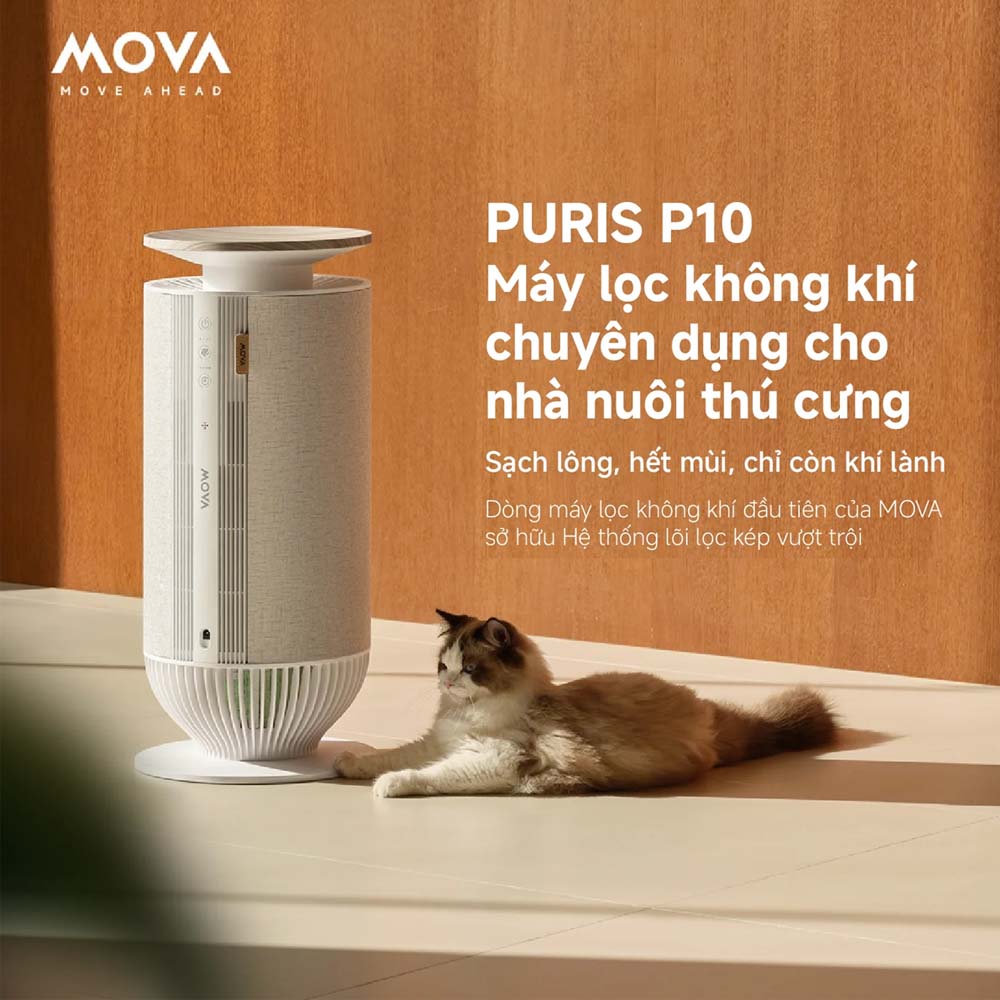 Máy Lọc Không Khí Mova Puris P10 Air Purifier chuyên dụng cho thú cưng