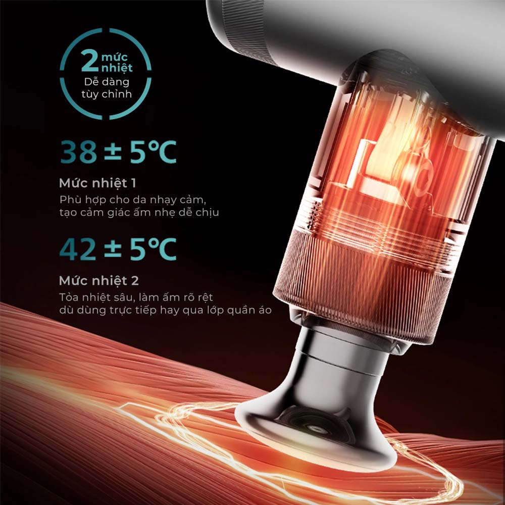 Máy Massage Cầm Tay Philips PPM7307 kết hợp massage và chườm nóng
