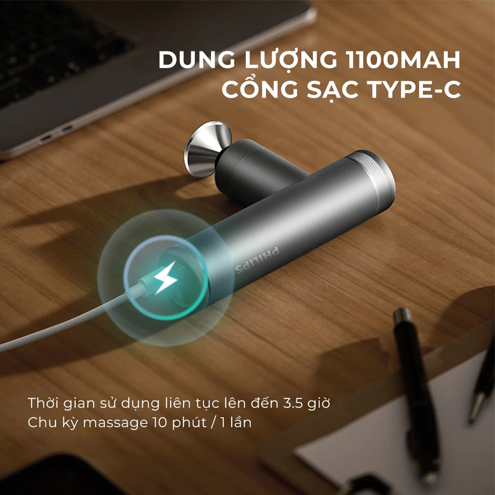 Dung lượng pin 1100mAh đáp ứng nhu cầu sử dụng lâu dài
