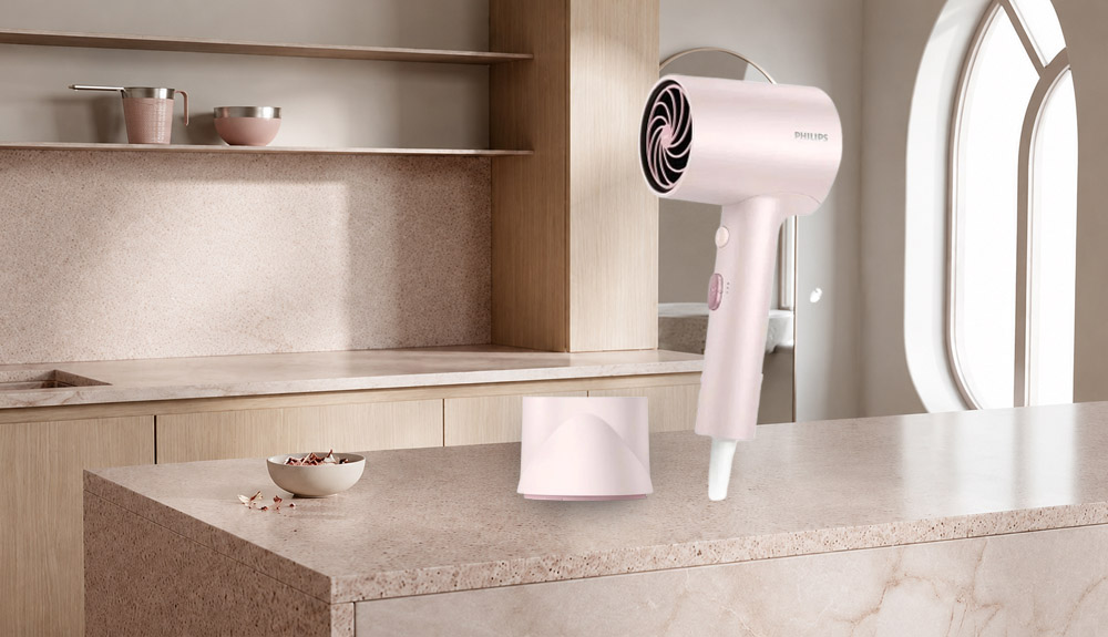 Đầu sấy tạo kiểu hai lớp để giữ mát trong khi bạn sấy tóc