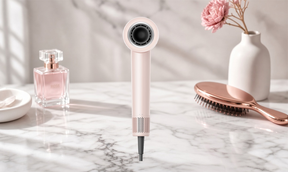 Máy Sấy Tóc Tốc Độ Cao Mova Turbo Màu Hồng có thiết kế nhỏ gọn