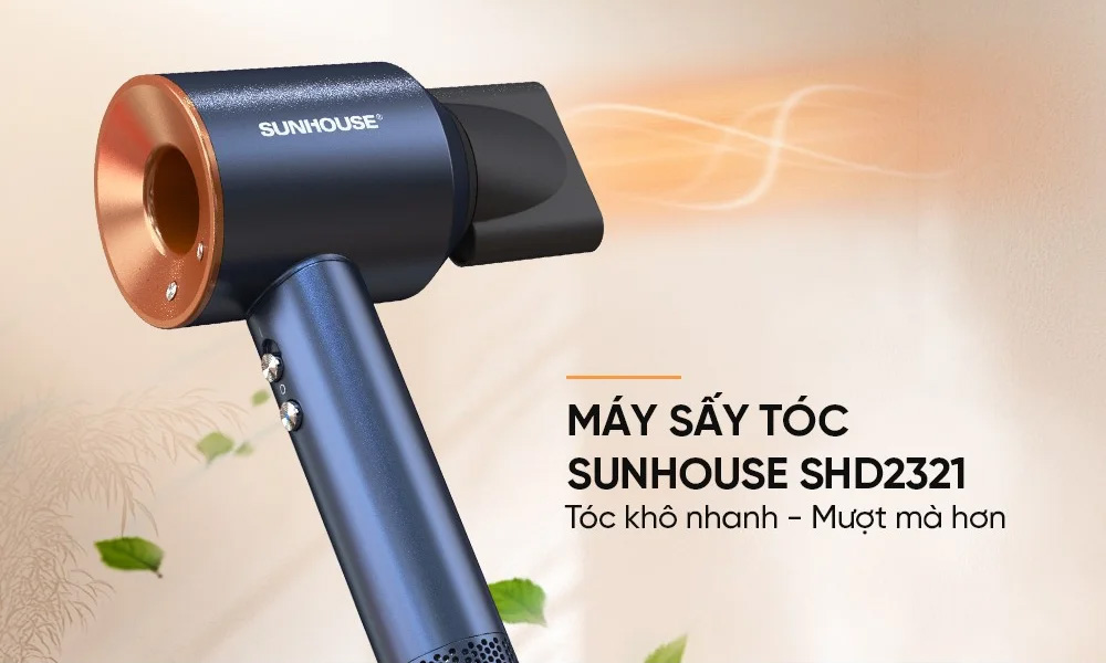 Máy Sấy Tóc Tốc Độ Cao Sunhouse SHD2321 làm từ chất liệu bền bỉ