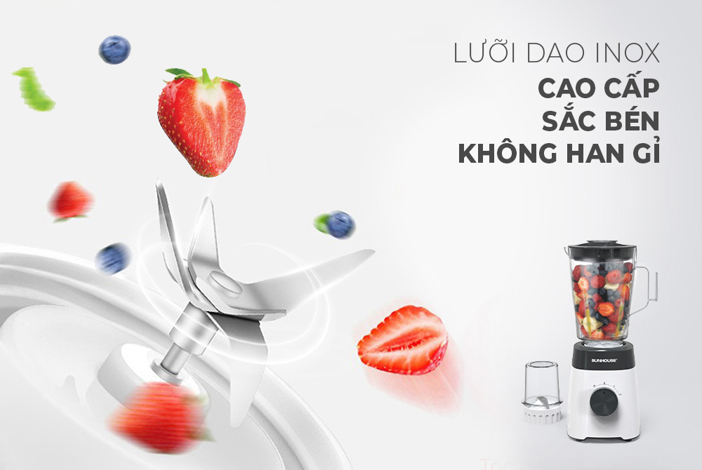 Lưỡi dao Inox sắc bén xay nhuyễn nhiều loại nguyên liệu