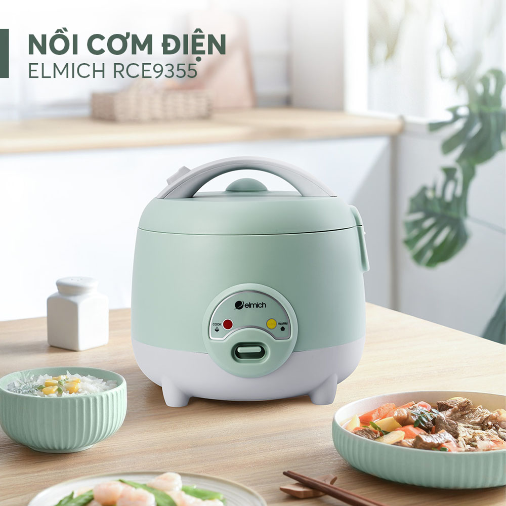 Nồi Cơm Điện Elmich RCE9355 1.2 Lít sở hữu thiết kế hiện đại