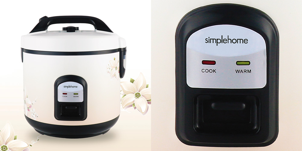 Nồi Cơm Điện Nắp Gài Simplehome X3803 trang bị nút gạt điều khiển đơn giản