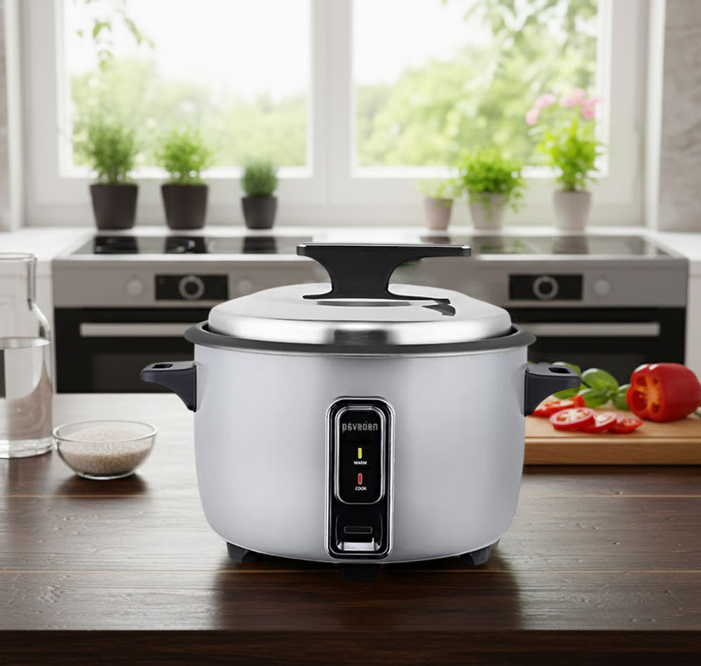 Nồi Cơm Điện Paveden PRC-1030GR có thiết kế nắp rời tiện lợi