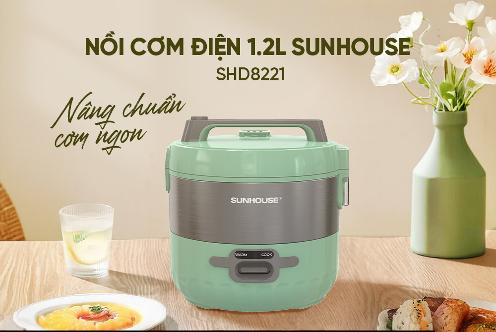 Nồi Cơm Điện Sunhouse SHD8221 có công suất hoạt động 500W
