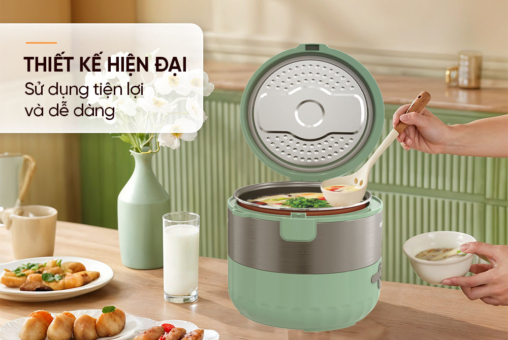 Dễ dàng sử dụng Nồi Cơm Điện Sunhouse SHD8221