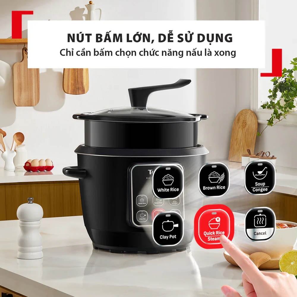 Bảng điều khiển nút nhấn với các chức năng hiển thị rõ ràng