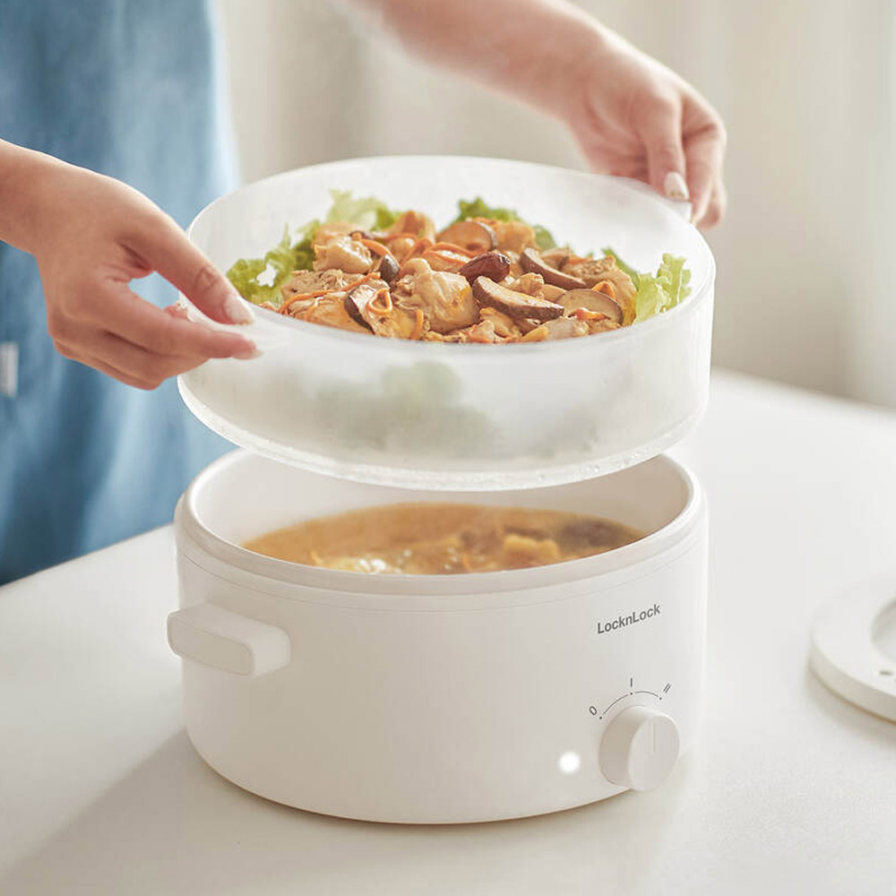Nồi có xửng hấp tiện lợi cùng tay cầm chống nóng an toàn