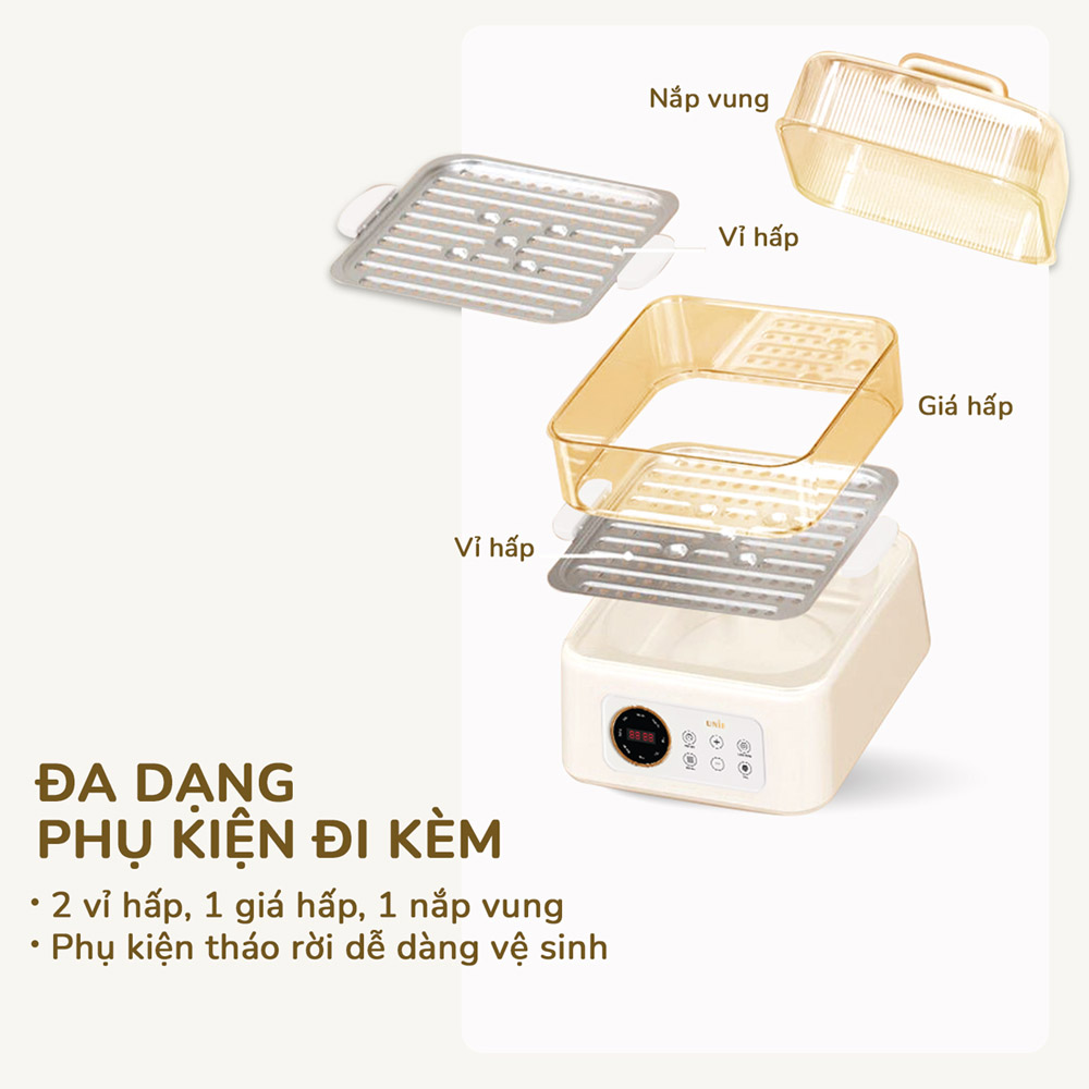 Nồi Lẩu Hấp Đa Năng Unie UE668 10 Lít hỗ trợ chế biến đa dạng món ăn