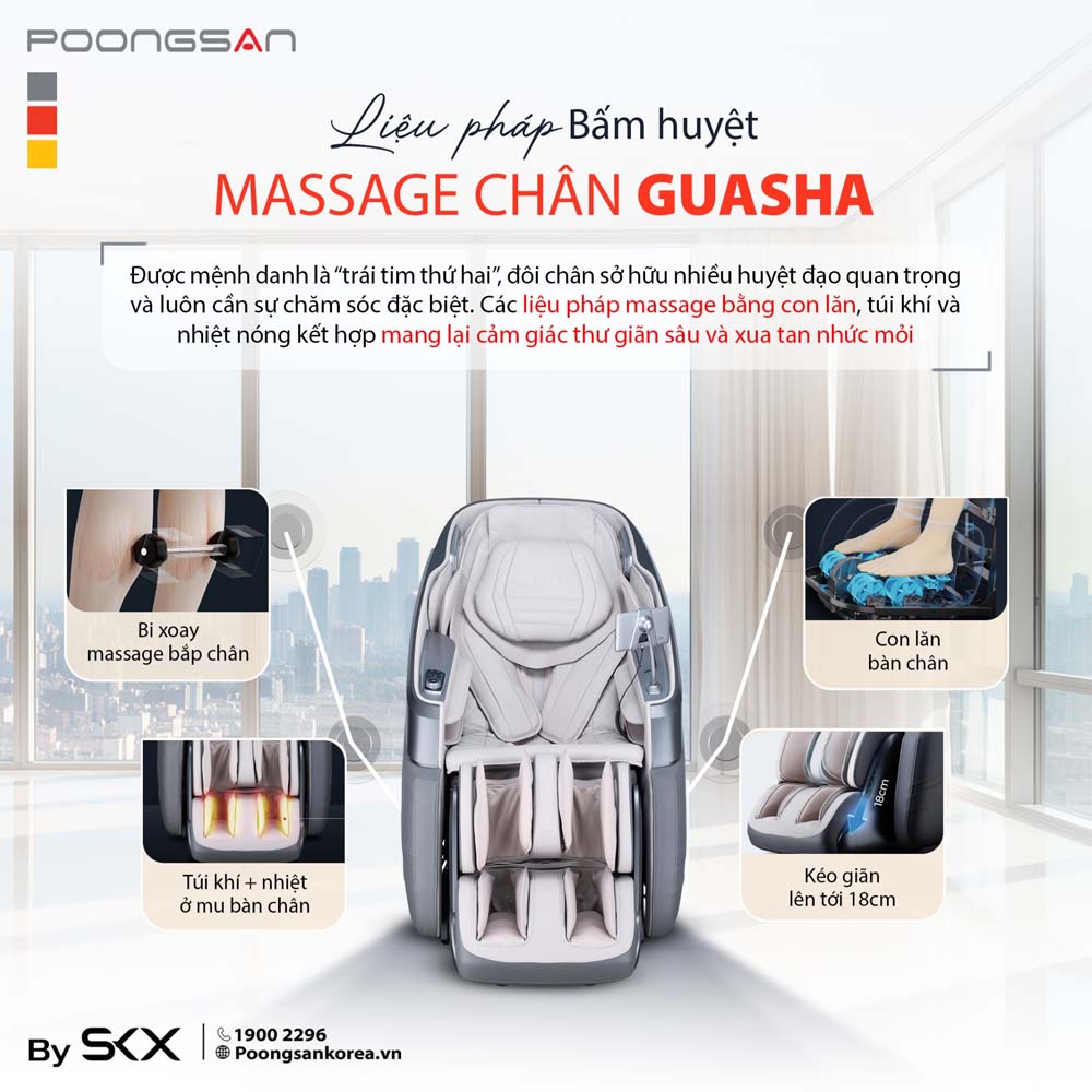Ghế Massage Poongsan MCP-865 mang đến cảm giác thư giãn trọn vẹn