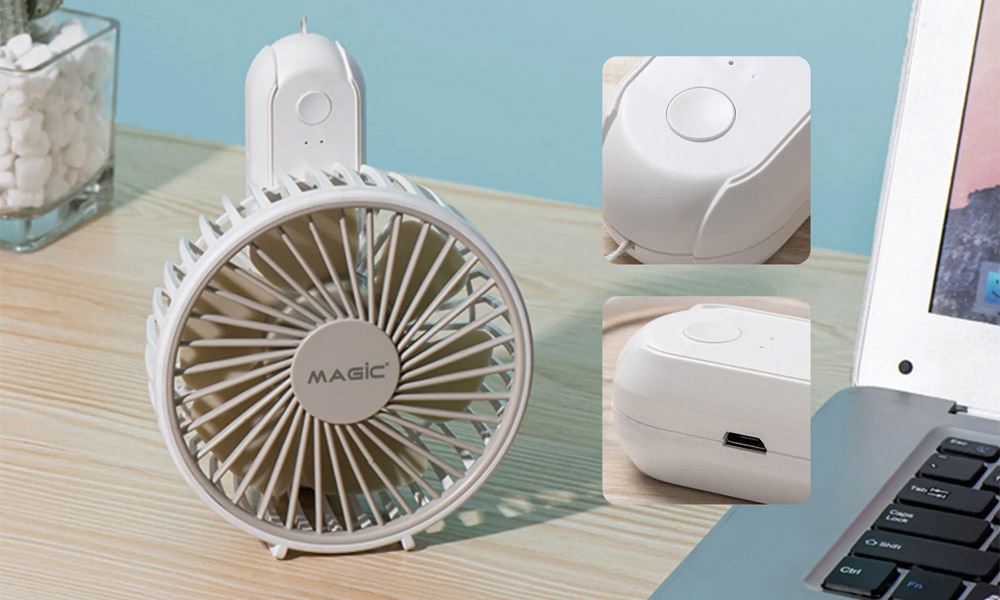 Quạt Cầm Tay Mini Magic A-011 có dung lượng pin lý tưởng