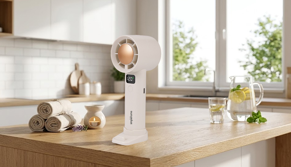 Quạt Cầm Tay Mini Simplehome FS01 Màu Be
