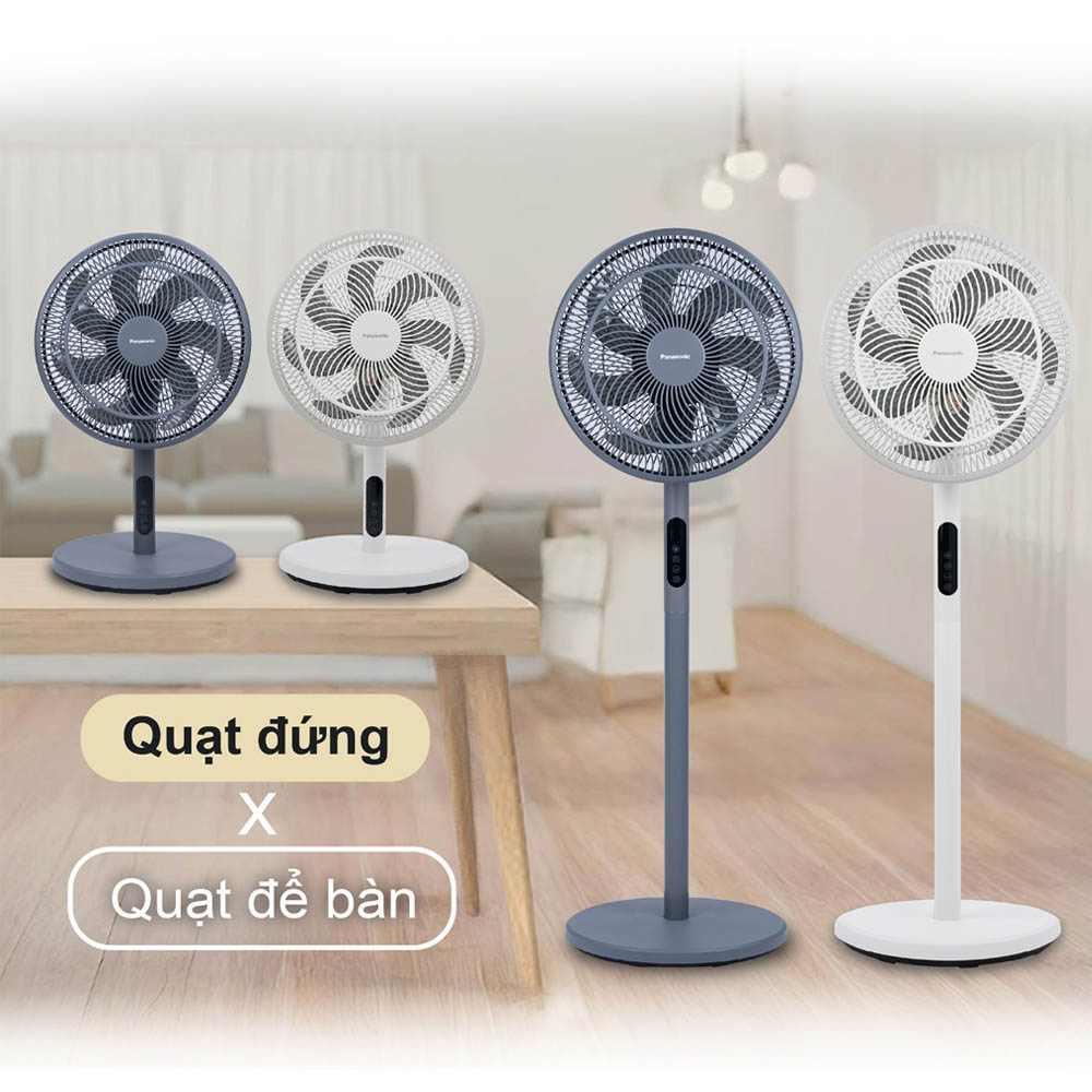 Quạt điện 2 trong 1 chuyển đổi linh hoạt giữa quạt đứng và quạt để bàn
