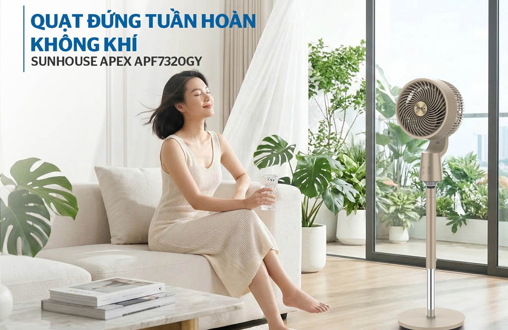 Quạt Sunhouse Apex APF7320GY đáp ứng nhu cầu làm mát đa dạng
