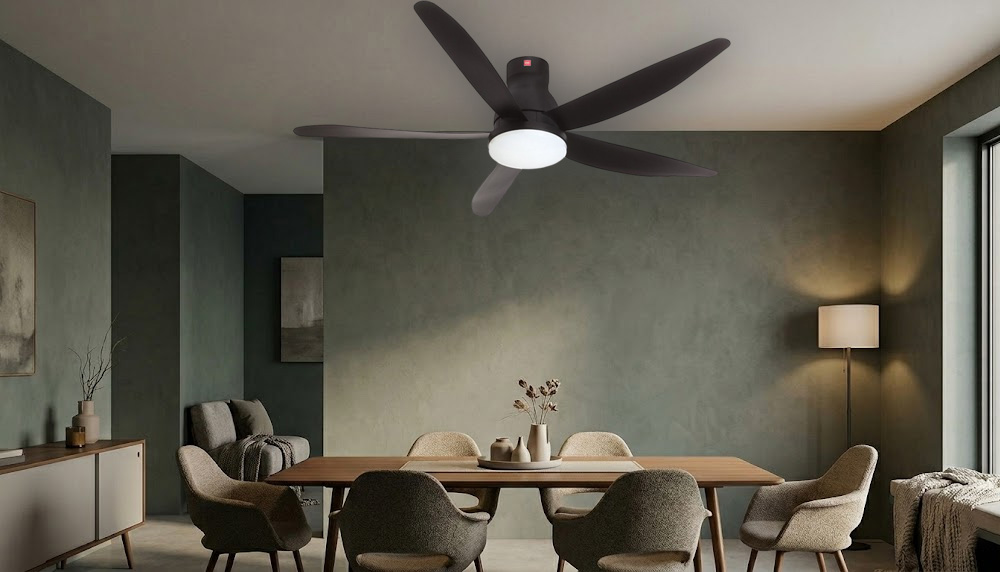 Quạt Trần KDK U60FWS(BK) có thiết kế hiện đại