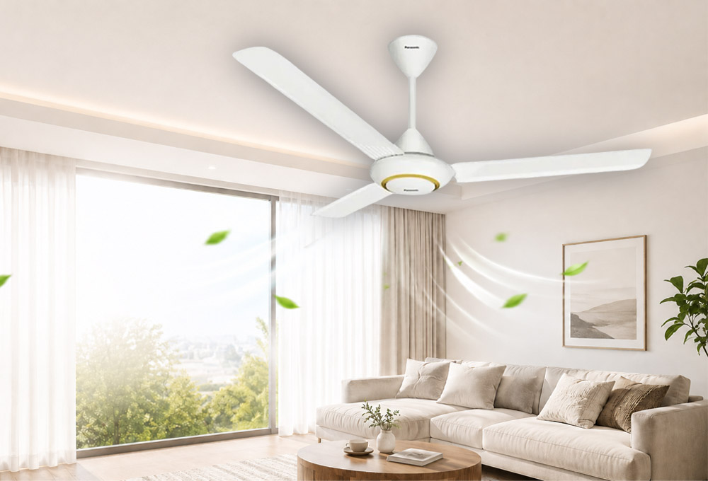 Quạt Trần Panasonic F-60MZ2-MS trang bị động cơ bạc đạn bền bỉ