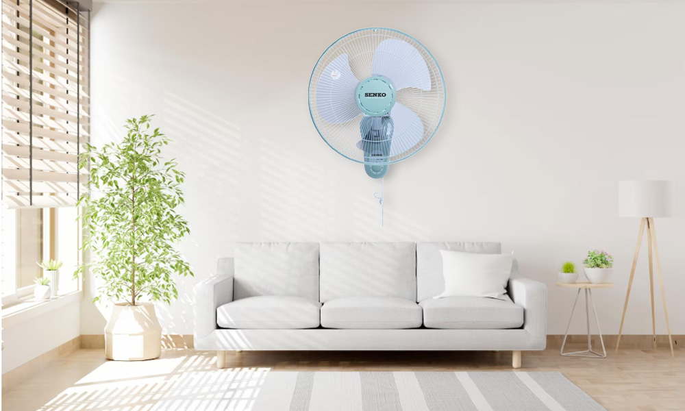Quạt treo Senko T1680 - Kem Nâu sở hữu thiết kế treo tường tiện lợi