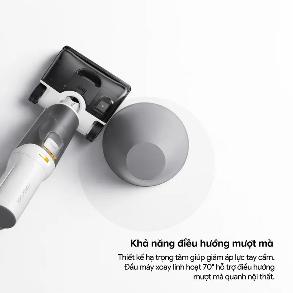 Máy Hút Bụi Cầm Tay Roborock F25 RT Gen 2 sở hữu đầu máy xoay 70°