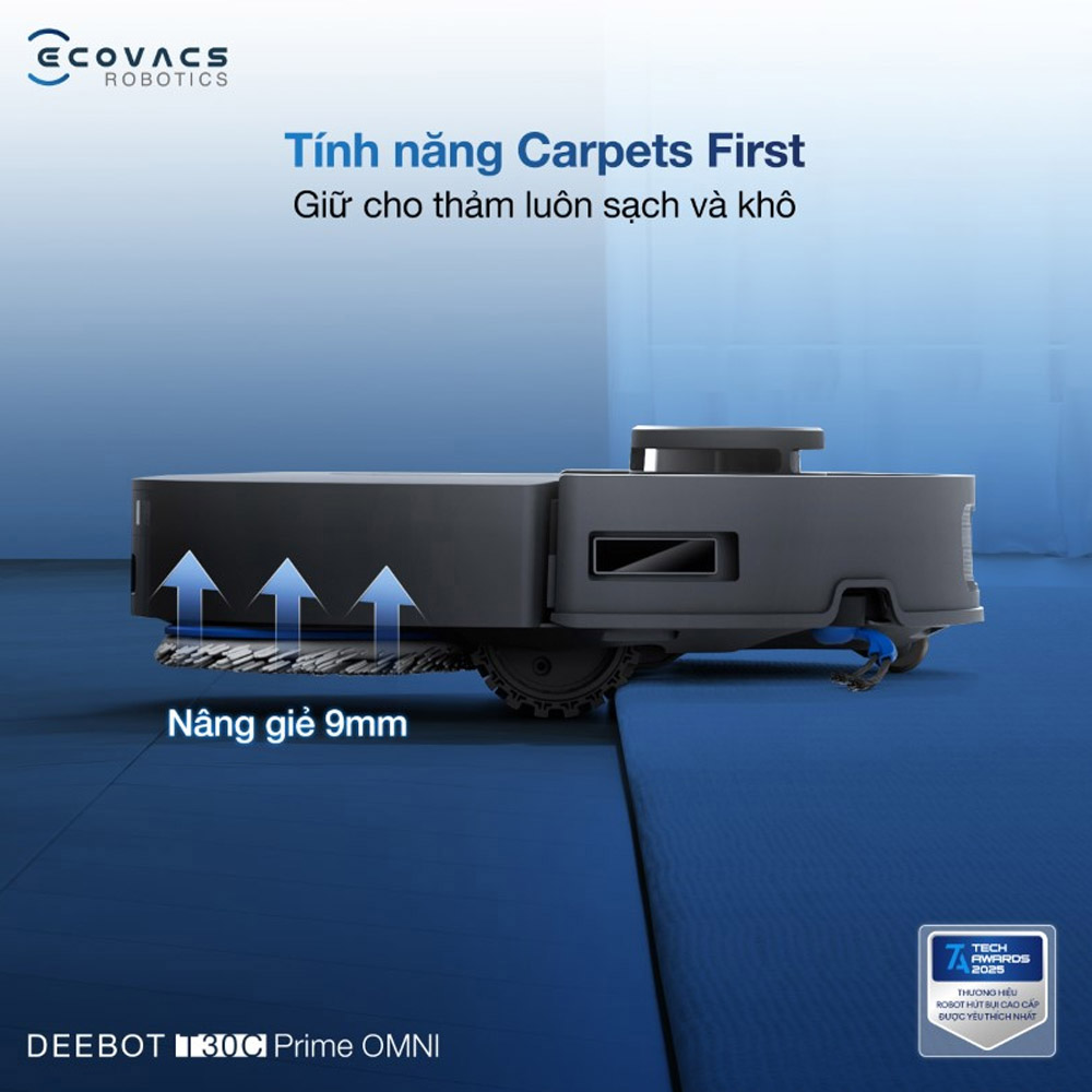 Robot Hút Bụi Ecovacs T30C Prime Omni giữ thảm luôn sạch và khô ráo