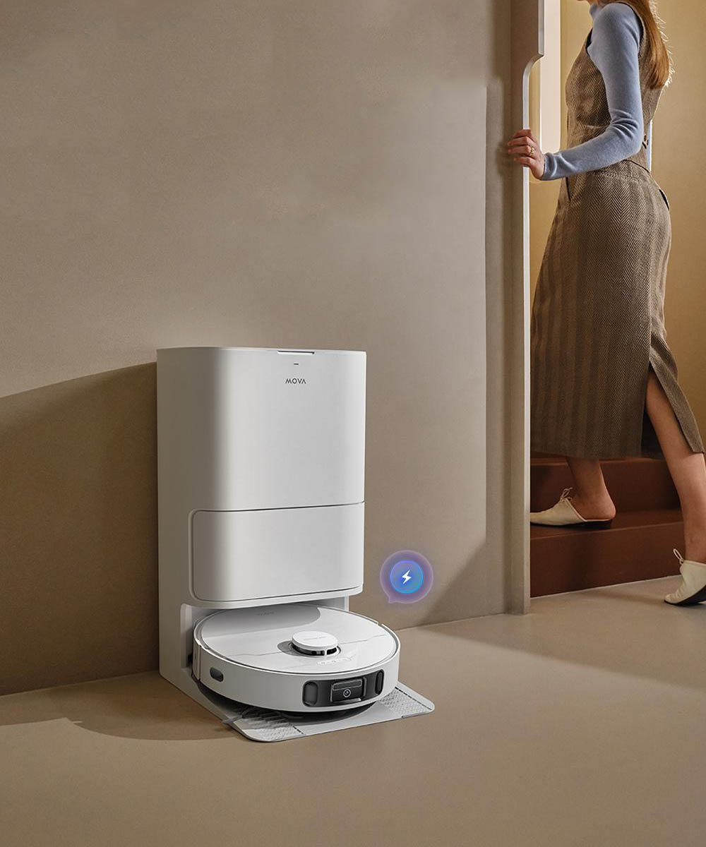 Robot Hút Bụi Lau Nhà Mova E30 Ultra sạc đầy trong 4 giờ
