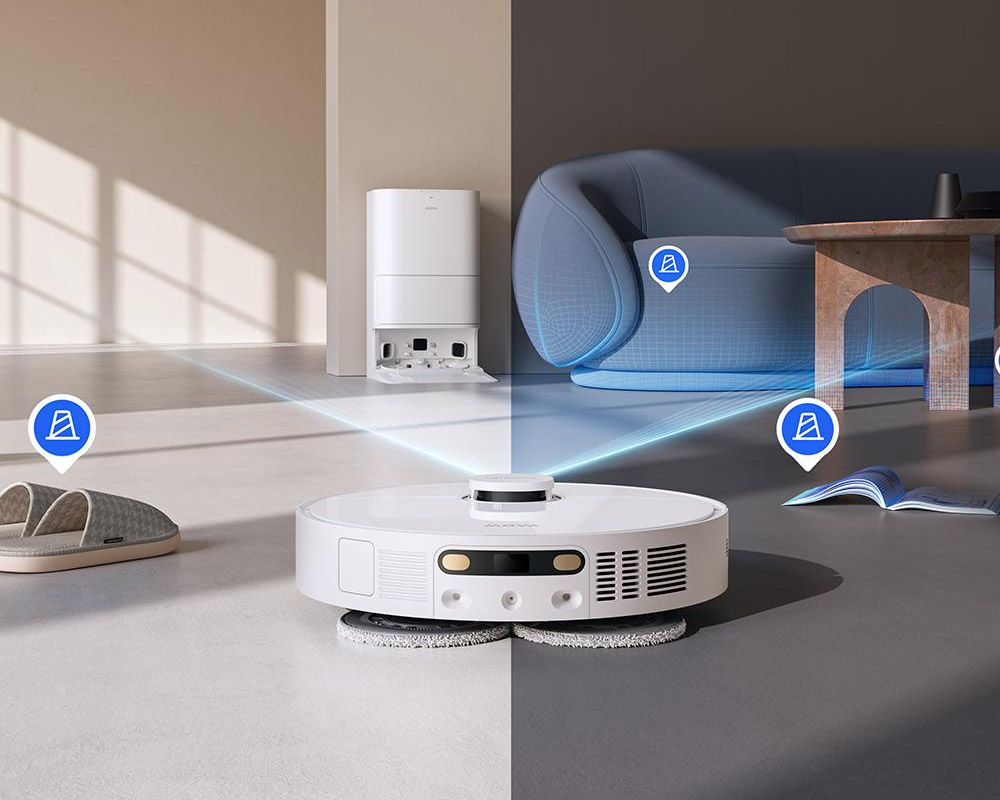 Robot Hút Bụi Lau Nhà Mova E30 Ultra tự động điều hướng