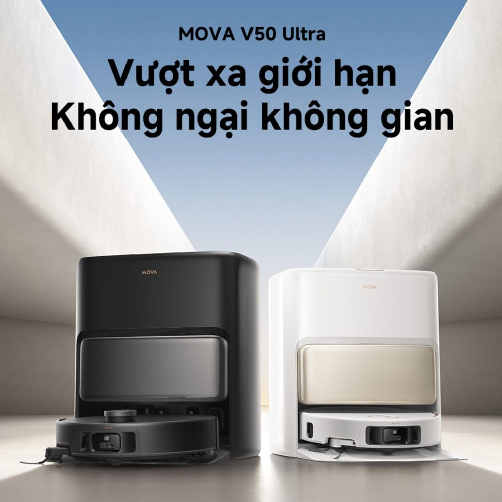 Robot Hút Bụi Lau Nhà Mova V50 Ultra có thiết kế thanh lịch