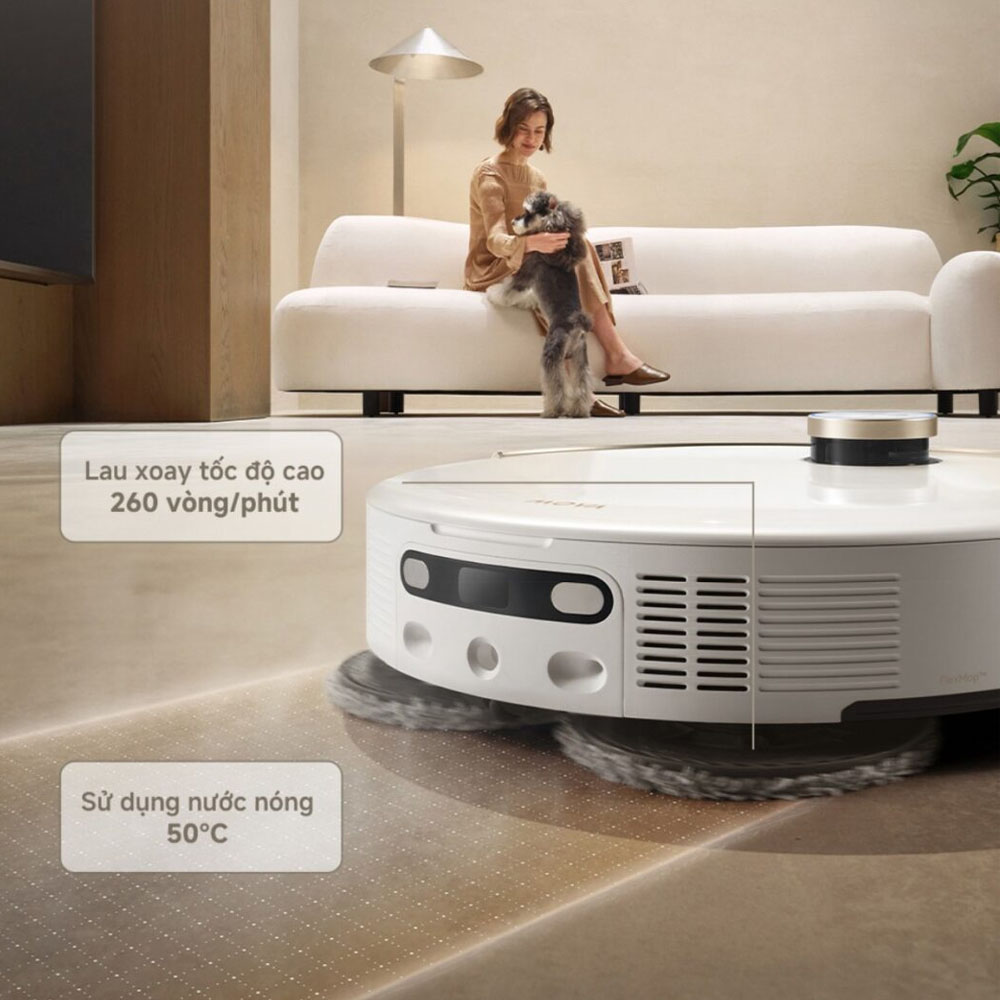 Mova V50 Ultra lau nhà bằng nước nóng DuoSolution™ 50°C