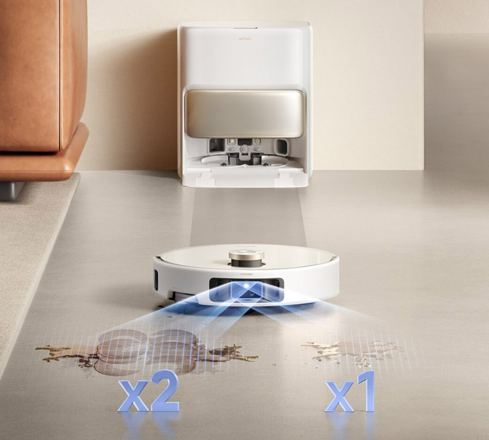 Robot Hút Bụi Lau Nhà Mova V50 Ultra có thể giám sát độ bẩn của nước
