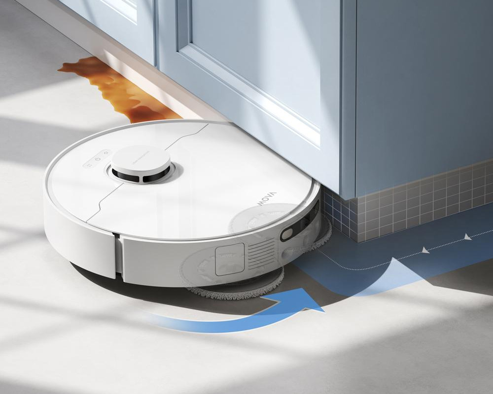 Robot Hút Bụi Lau Nhà Mova E30 Ultra làm sạch khu vực khó tiếp cận