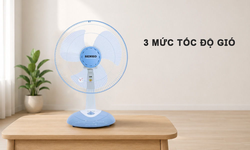Senko B1612 tích hợp 3 mức tốc độ gió