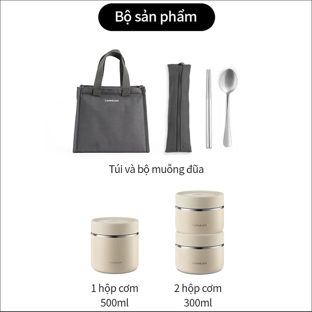 Trang bị túi đựng, đũa, muỗng giúp mang theo gọn nhẹ