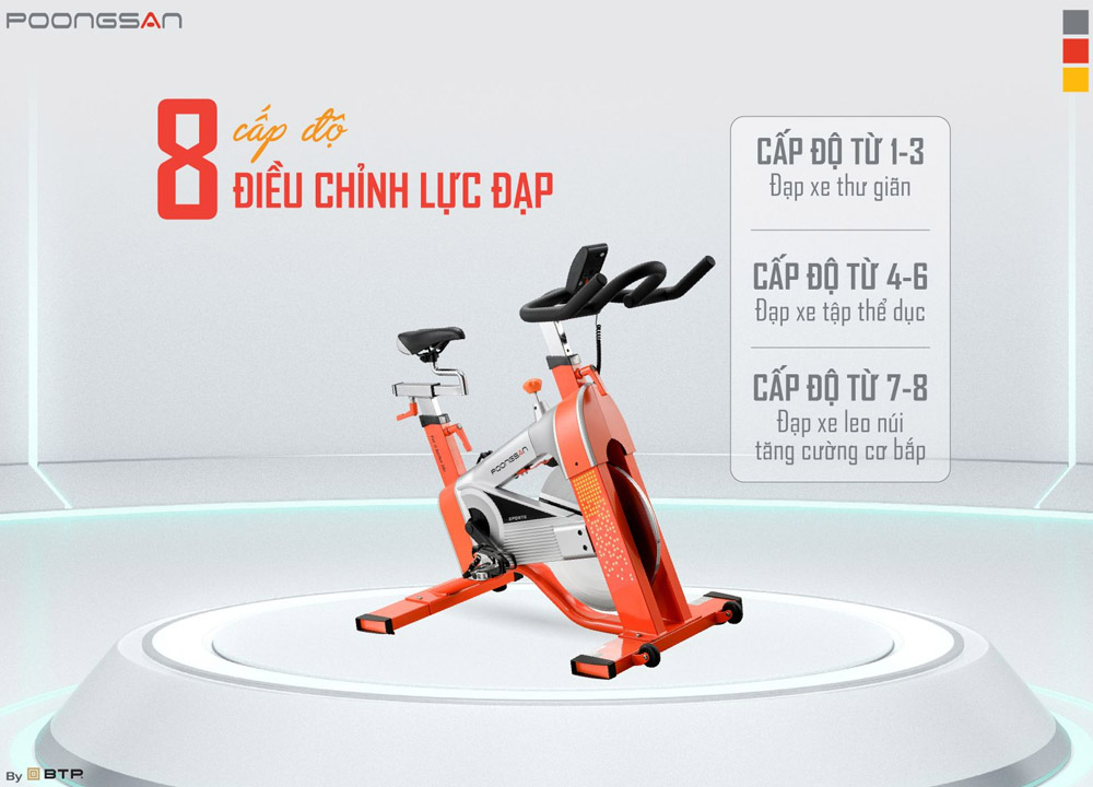 Xe Đạp Tập Poongsan BEP-700 đa dạng cấp độ điều chỉnh