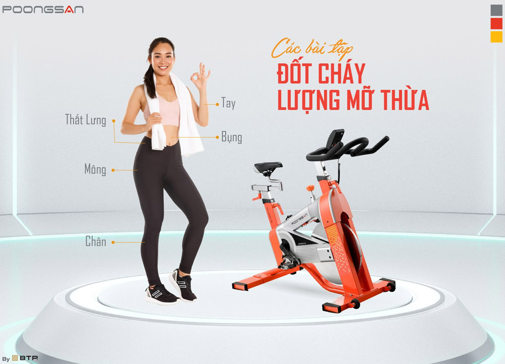 Xe Đạp Tập Poongsan BEP-700 kiểm soát cân nặng