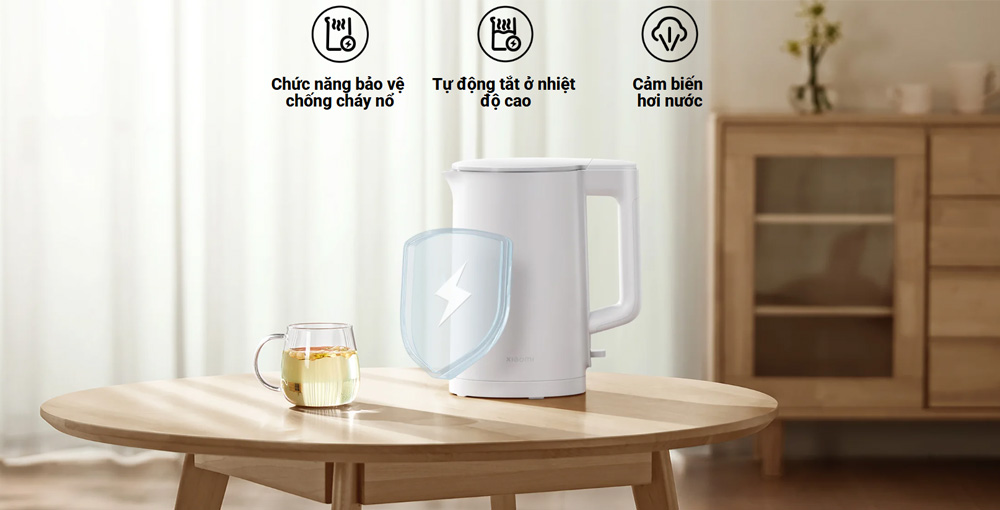 Xiaomi Electric Kettle 2 Lite EU đảm bảo an toàn khi sử dụng