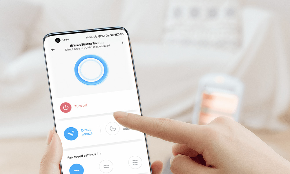 Dễ dàng điều khiển Xiaomi Mi Smart Standing Fan 2 Lite PYV4007GL
