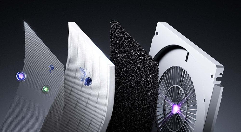 Xiaomi Mijia Smart Air Purifier Max EU loại bỏ chất ô nhiễm