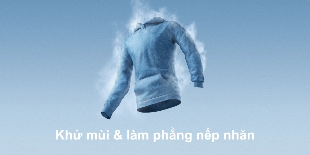 Chương trình khử mùi và làm phẳng nếp nhăn giúp quần áo luôn thơm sạch, ít nhăn