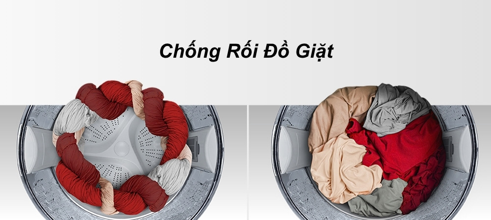 Công nghệ chống rối đồ giặt giúp quần áo dễ lấy ra sau khi giặt