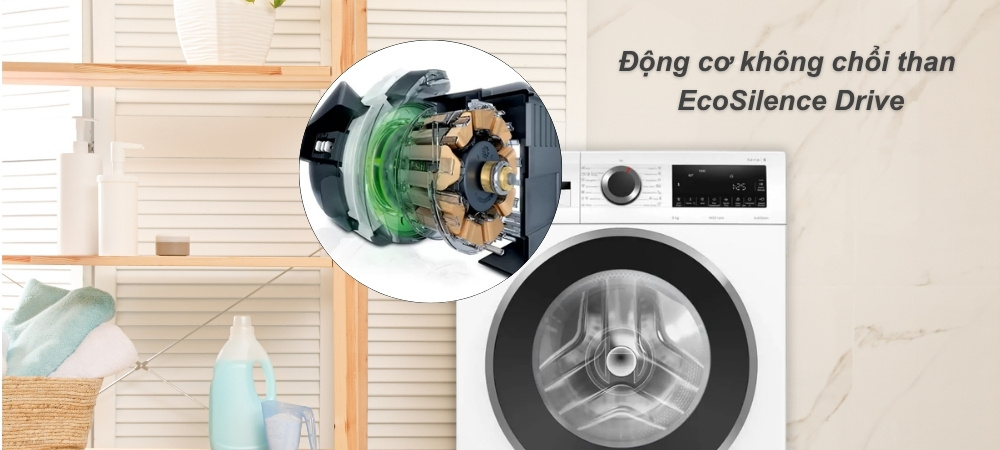 Máy giặt Bosch WGG24400SG động cơ EcoSilence Drive vận hành êm ái