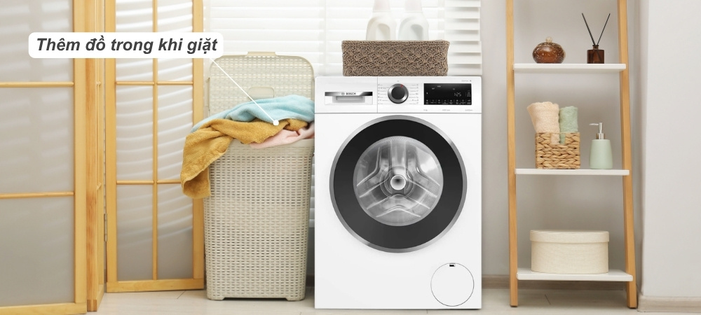 Máy giặt Bosch WGG24400SG Series 6 tiện ích thêm đồ trong khi giặt