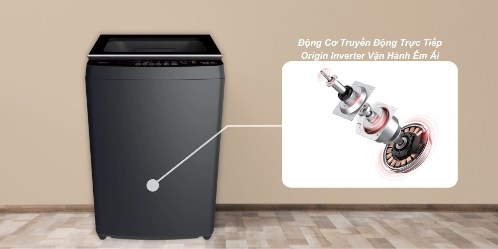 Máy Giặt Toshiba AW-T06D1500LV(MK) trang bị động cơ Origin Inverter truyền động trực tiếp